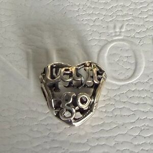 Pandora Disney Frozen “Let It Go” Silver Inscribed Heart Charm